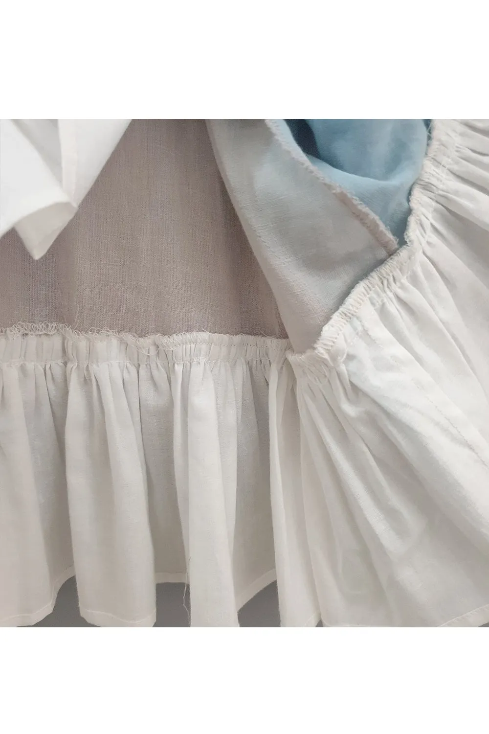 Lilac and blue box pleated collar dress