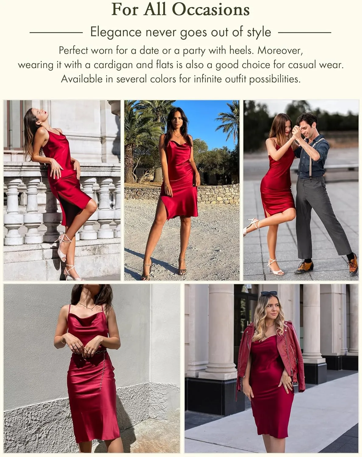 LilySilk Real Silk Dress for Women Cowl Neck Silk Slip Dresses for Prom Party Semi-Formal