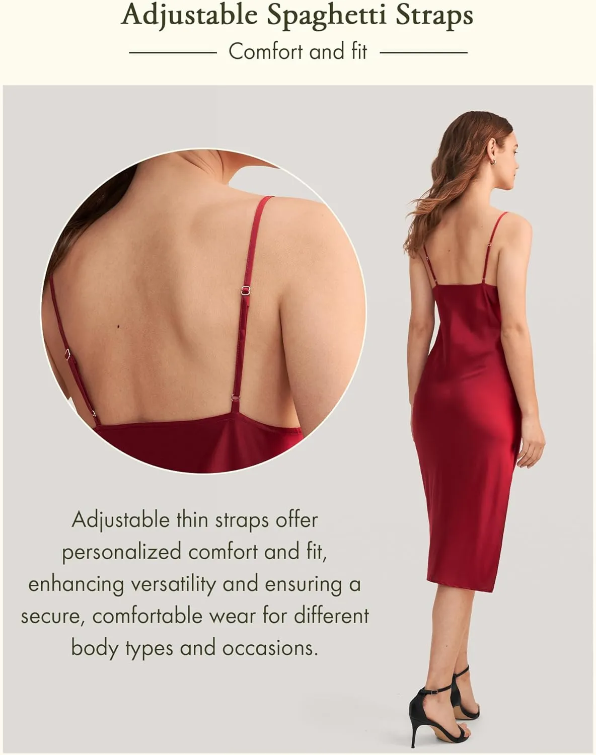 LilySilk Real Silk Dress for Women Cowl Neck Silk Slip Dresses for Prom Party Semi-Formal