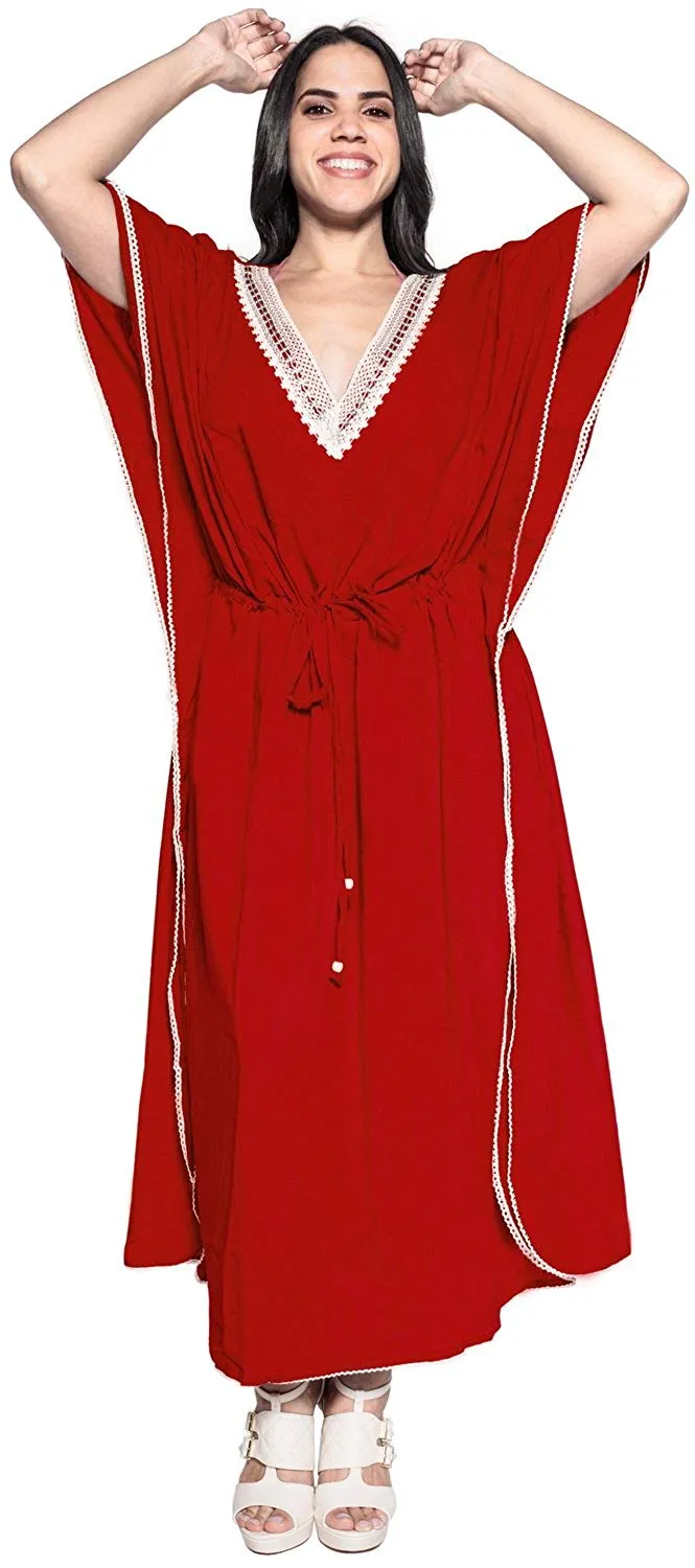 Long Kimono Loose Beach Swimwear Swimsuit Bikini Cover up Caftan Maxi Dress L-5X