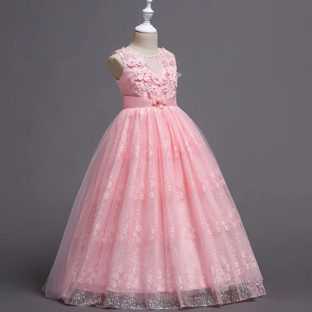 Long Lace Flower Girl Dresses Wedding Dresses