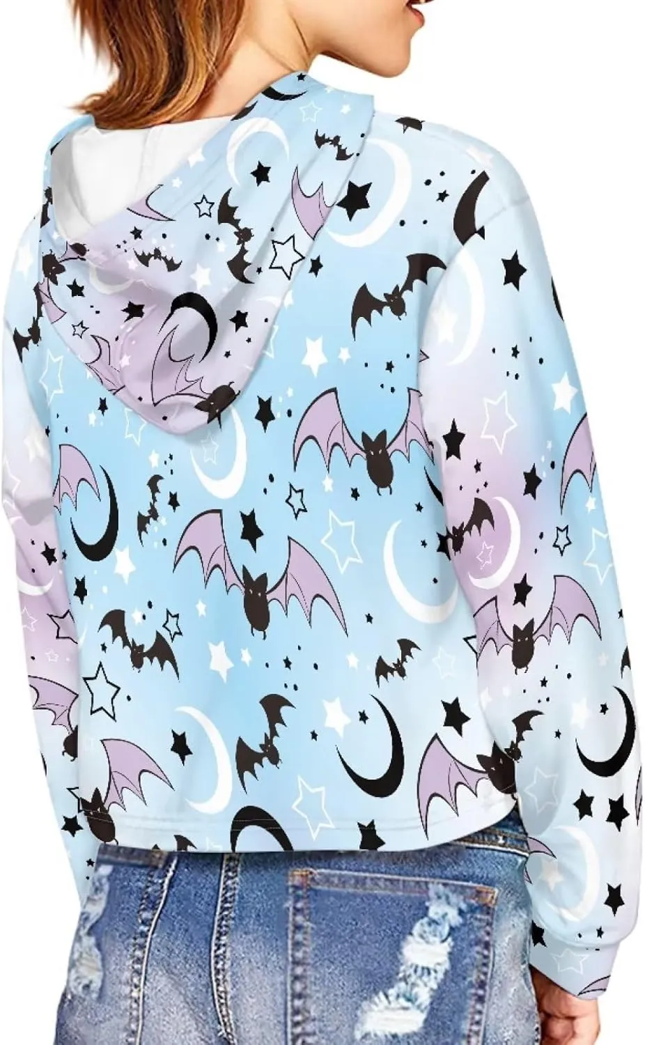 Long Sleeve Crop Tops for Girls 5-14Years Kids Hoodies & Sweatshirt