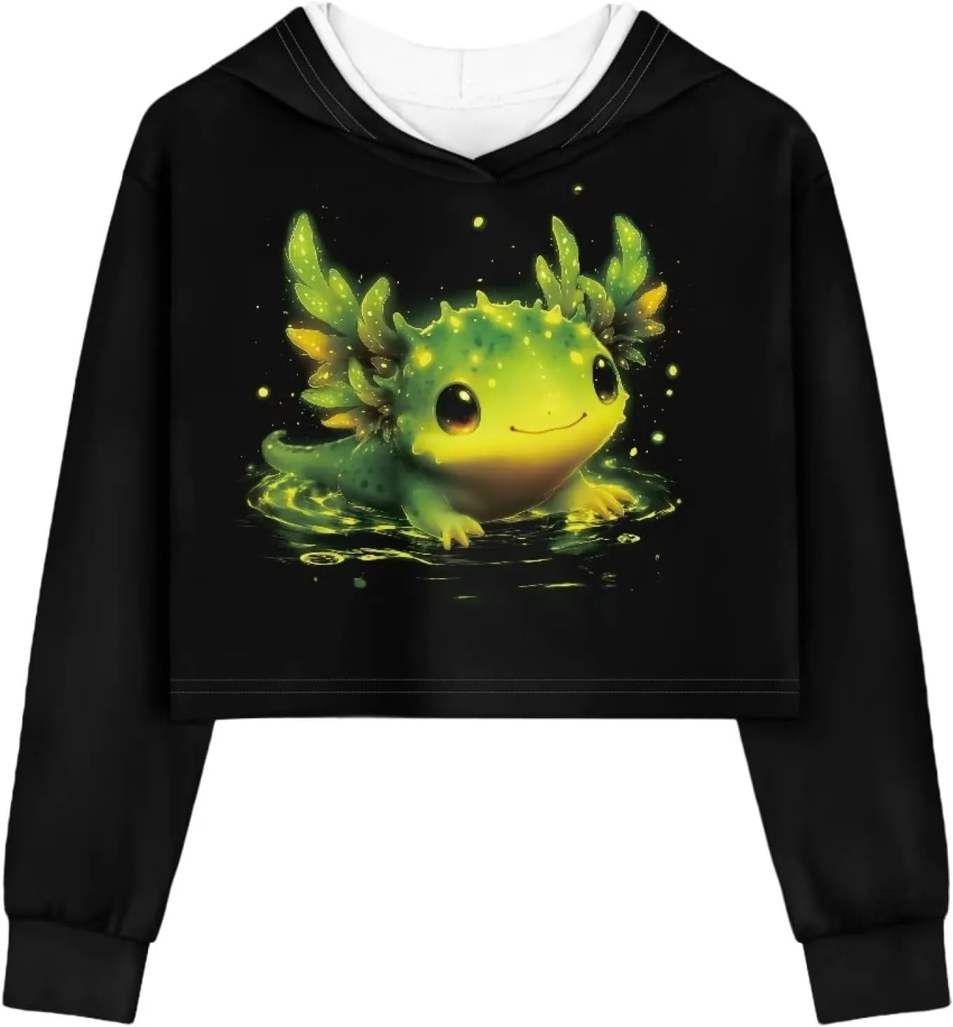 Long Sleeve Crop Tops for Girls 5-14Years Kids Hoodies & Sweatshirt