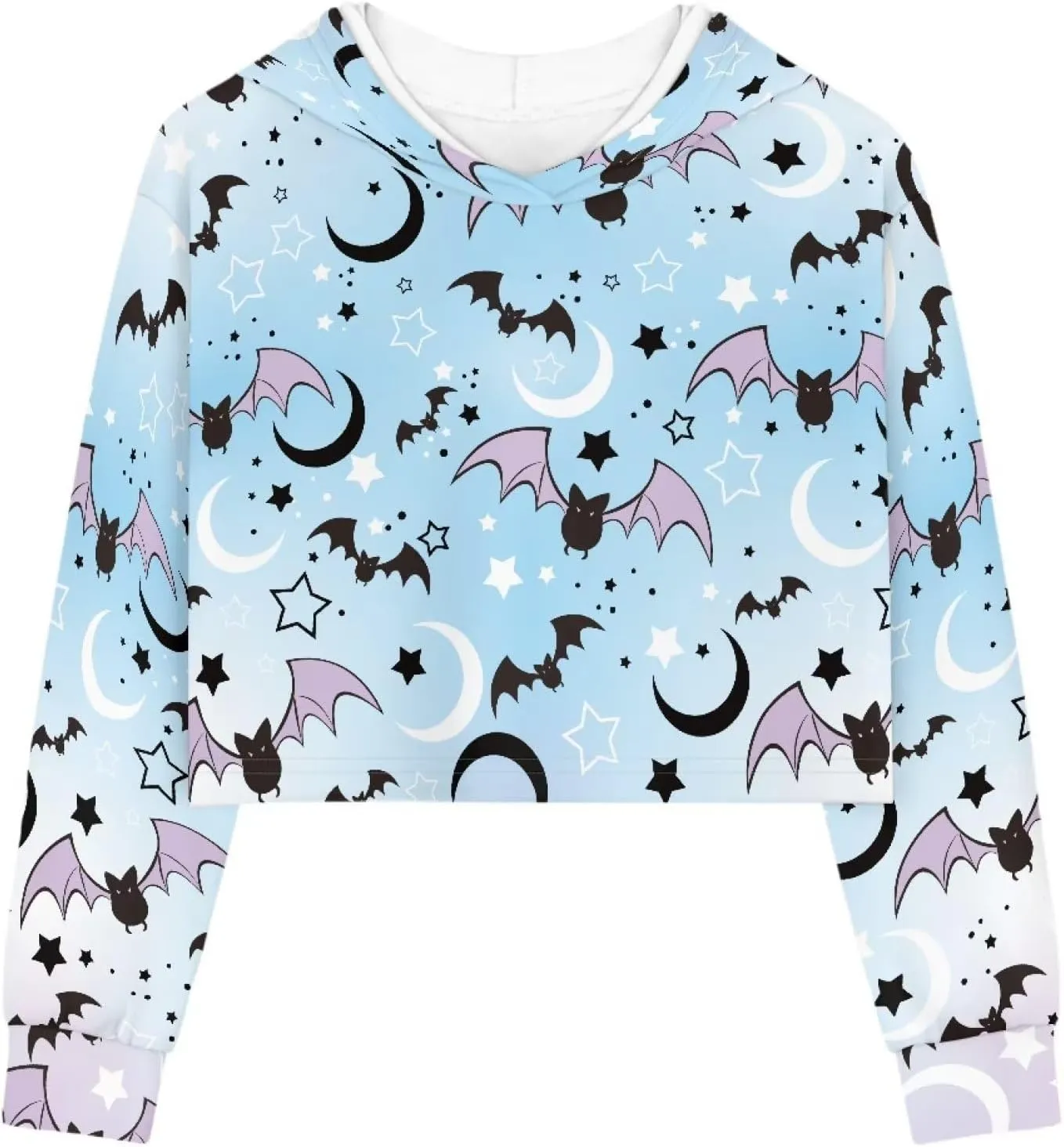Long Sleeve Crop Tops for Girls 5-14Years Kids Hoodies & Sweatshirt