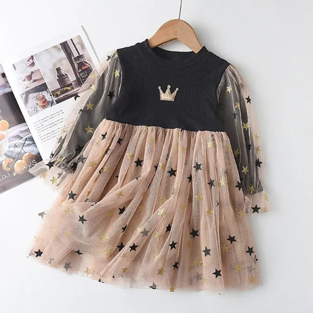 Long Sleeve Sweater Dress Girls Princess Baby Girl Clothes Sweet Tutu Party Dresses Christmas Little Girl Clothes