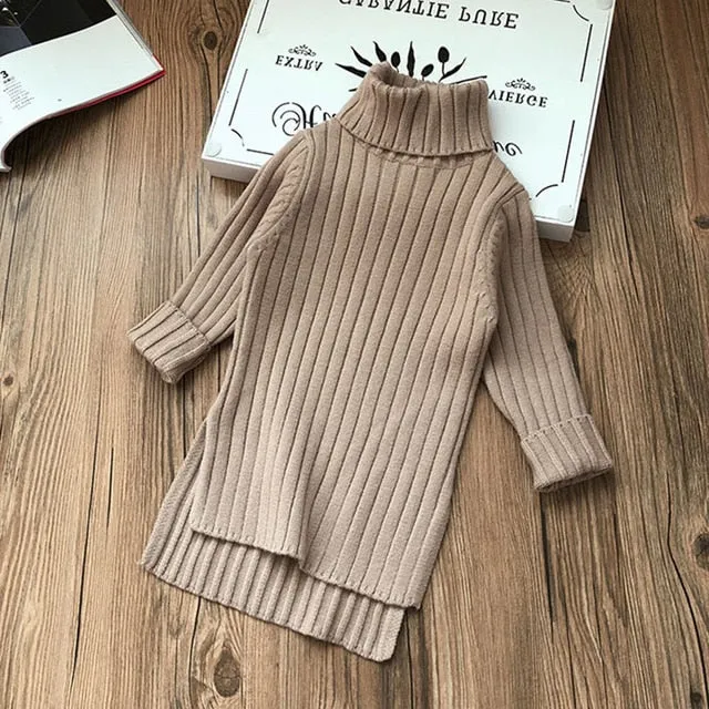 Long Sleeve Sweater Dress Girls Princess Baby Girl Clothes Sweet Tutu Party Dresses Christmas Little Girl Clothes
