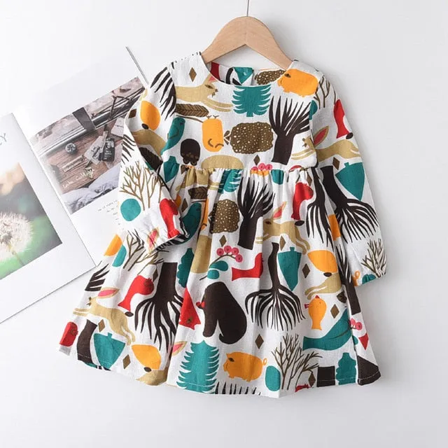 Long Sleeve Sweater Dress Girls Princess Baby Girl Clothes Sweet Tutu Party Dresses Christmas Little Girl Clothes
