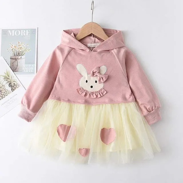 Long Sleeve Sweater Dress Girls Princess Baby Girl Clothes Sweet Tutu Party Dresses Christmas Little Girl Clothes