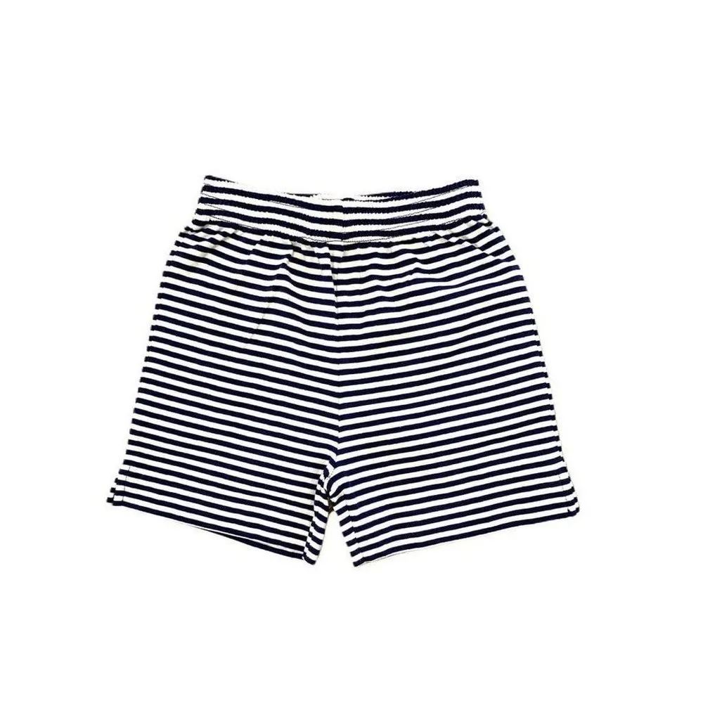 Luigi Kids by Acvisa Boys Navy Stripe Knit Short