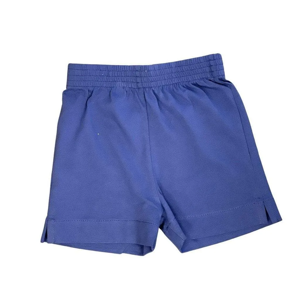 Luigi Kids by Acvisa Boys Solid Knit Jersey Short, Chambray