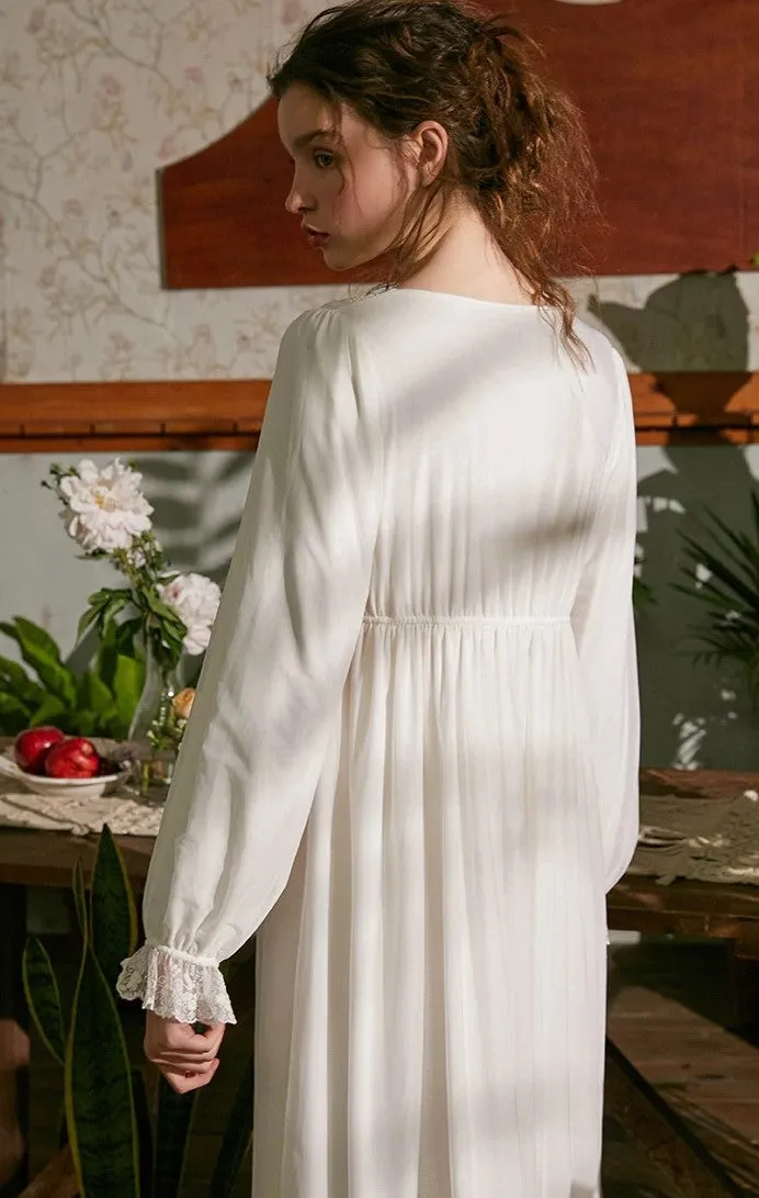Maria's Long Sleeve Elegant Nightgown