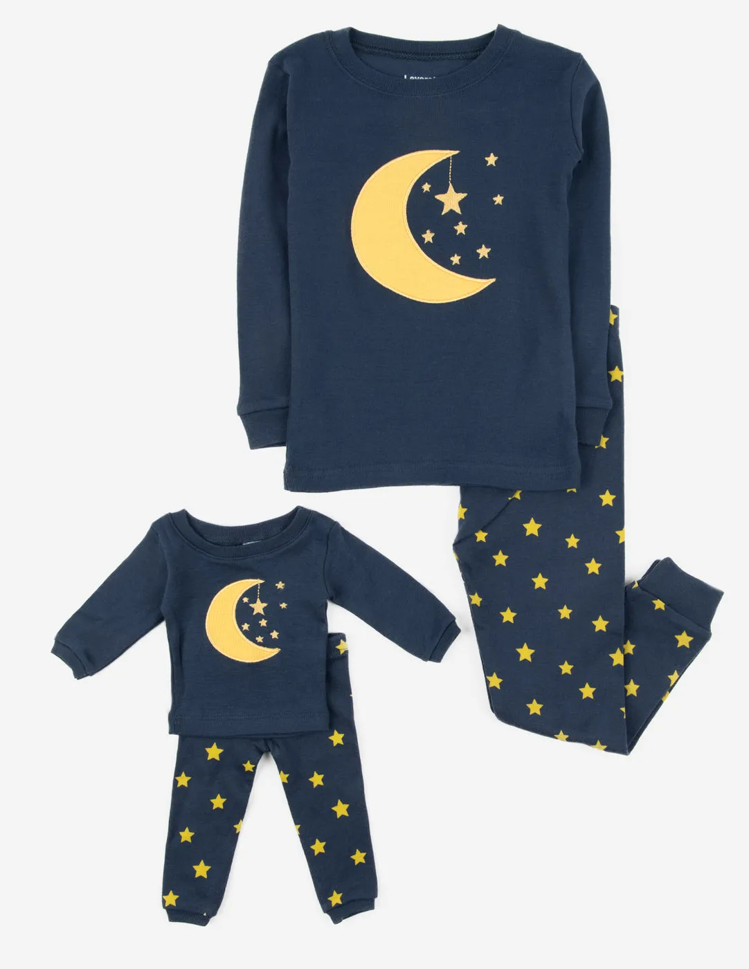 Matching Girl & Doll Cotton Bee and Moon Pajamas