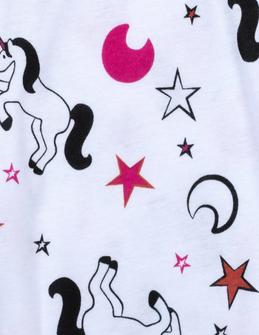 Matching Girl and Doll Black Unicorn Pajamas