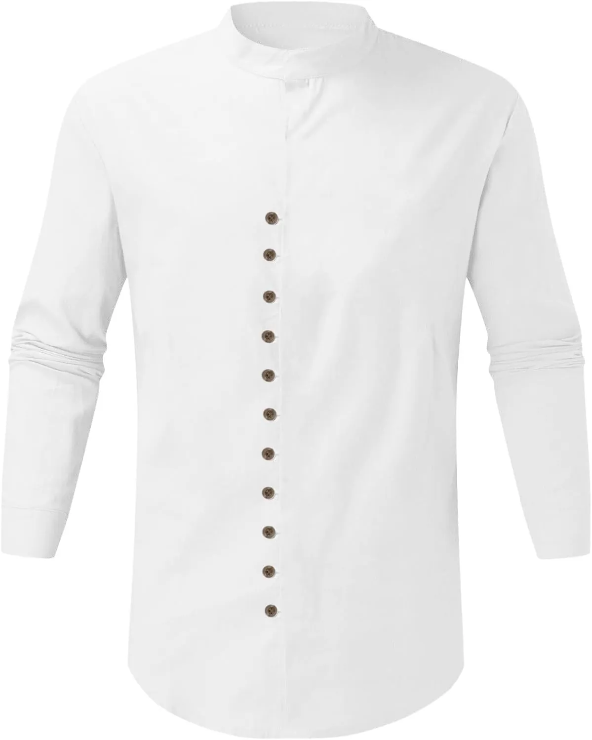 Men S New Men S Retro Cotton Linen Casual Loose Long Sleeved Beach Holiday Shirt Button Down Shirt Bodysuit Short Men Shirt