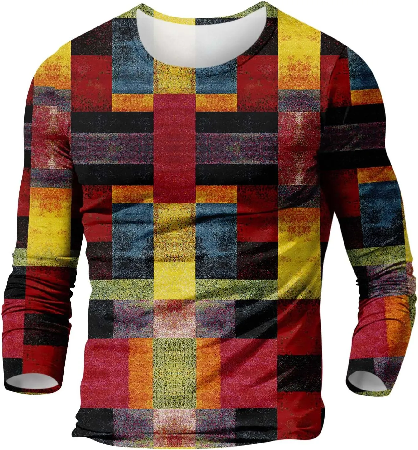 Men's 2023 Autumn Designer Vintage Blouse Tops Casual T Shirt Graphic Abstract Long Sleeve Print Fashion Shirts