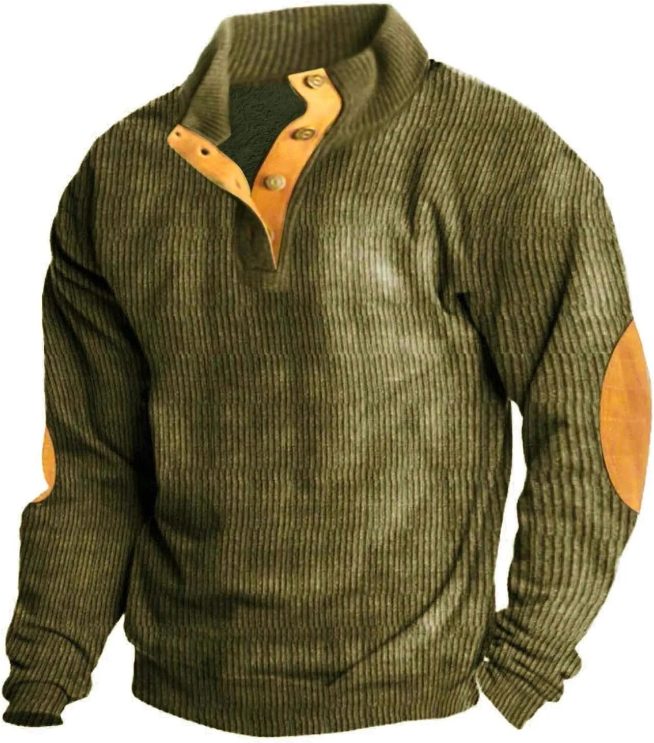 Men's Aztec Western Sweatshirt Sweatshirt Warm Cuff Patch Long Sleeve Sweatshirt Top Long Sleeved Pullover Men Mens
