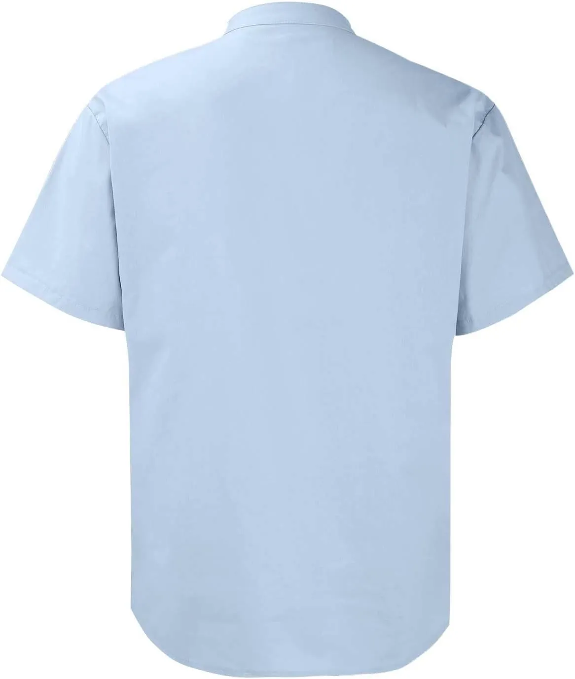 Men's Button Down Shirts Summer Casual Big and Tall Short Sleeve Beach Shirt Quick Dry Pocket Dress Chambray Blouse