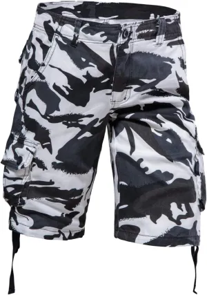 Men's Camo Cargo Shorts Multi-Pockets Relaxed Fit Outdoor Work Hiking Pants Stretchy Cotton Camouflage Cargo Shorts Ce2 34