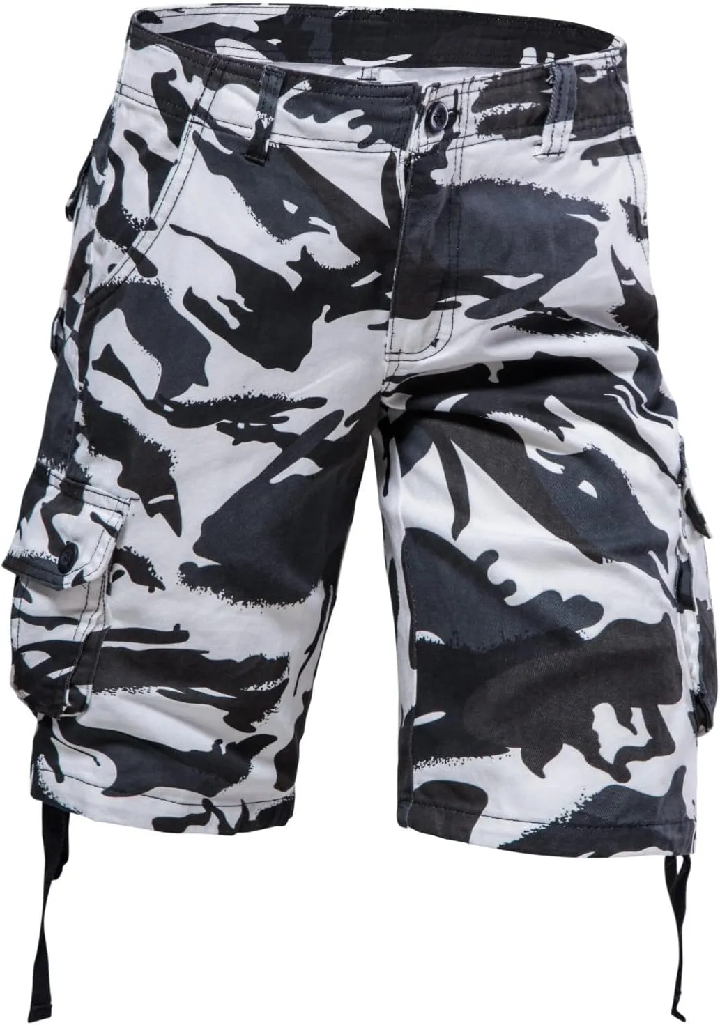 Men's Camo Cargo Shorts Multi-Pockets Relaxed Fit Outdoor Work Hiking Pants Stretchy Cotton Camouflage Cargo Shorts Ce2 34