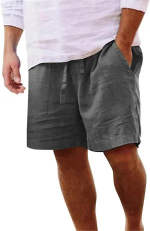 Men's Cargo Shorts Big & Tall Classic Relaxed Fit Summer Beach Shorts Drawstring with Multi Pockets 2025