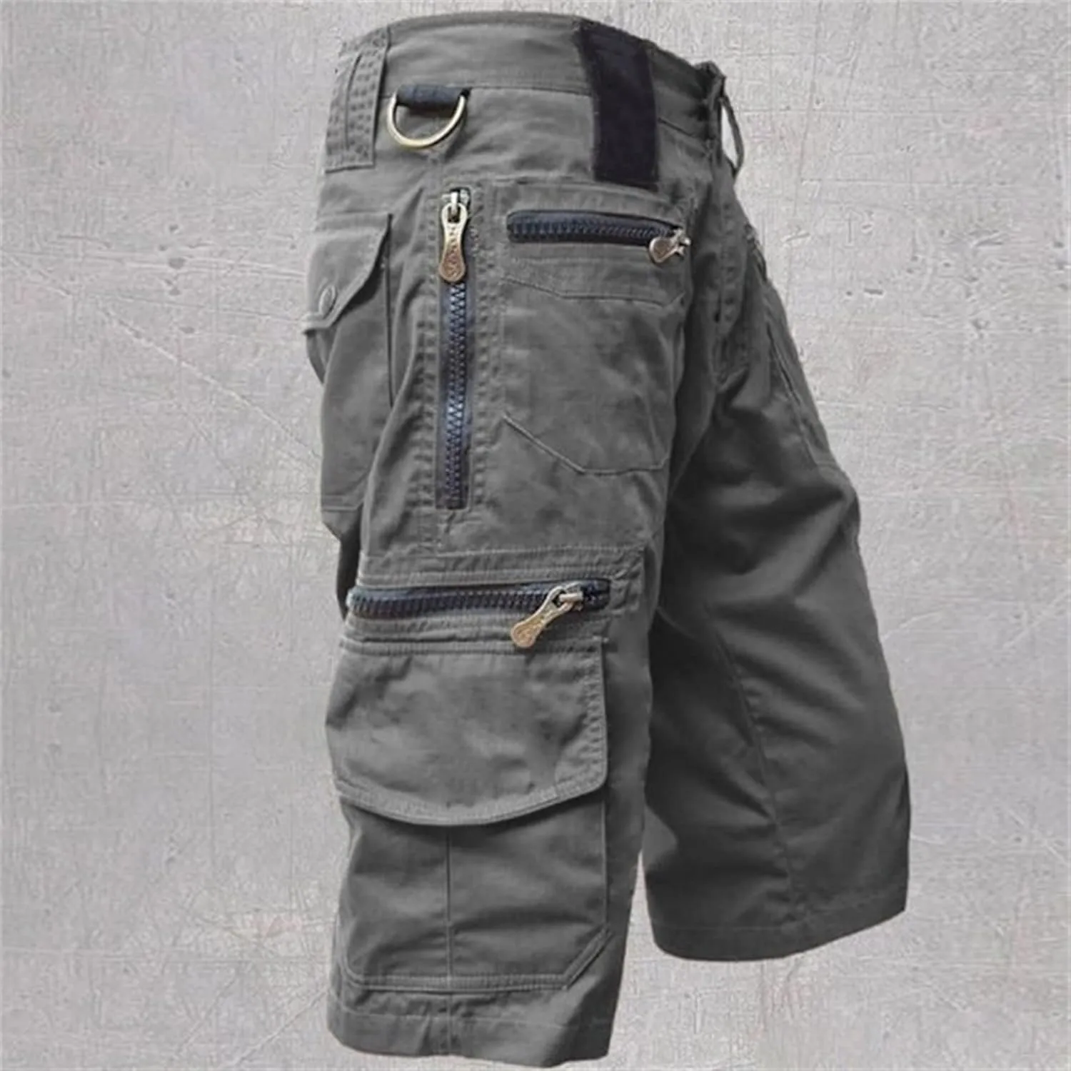 Men's Classic Multi Pocket Cargo Shorts Men Relaxed Fit Casual Short Outdoor Cotton Work Shorts Pant with Zipper Pocket (Medium,Dark Grey)
