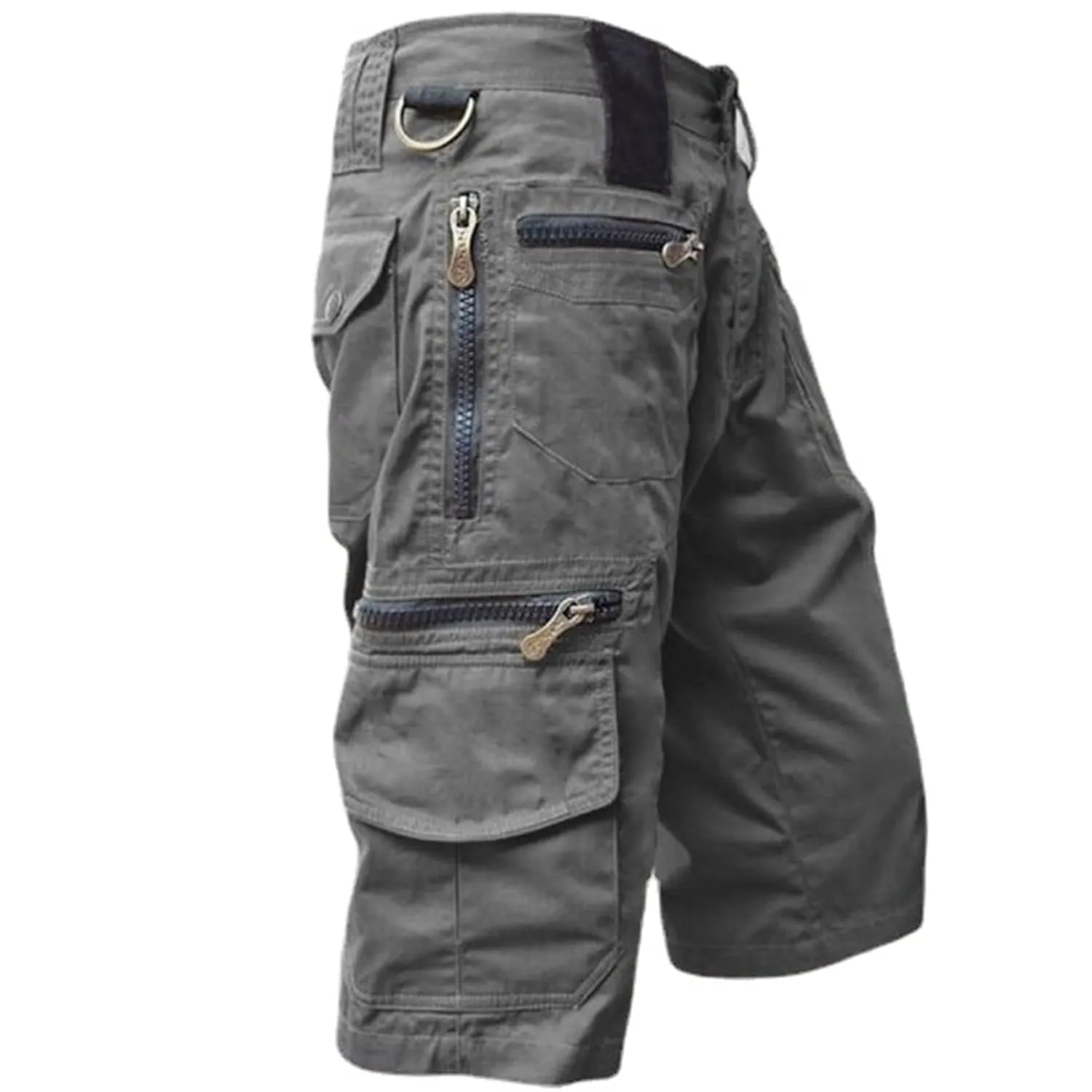 Men's Classic Multi Pocket Cargo Shorts Men Relaxed Fit Casual Short Outdoor Cotton Work Shorts Pant with Zipper Pocket (Medium,Dark Grey)