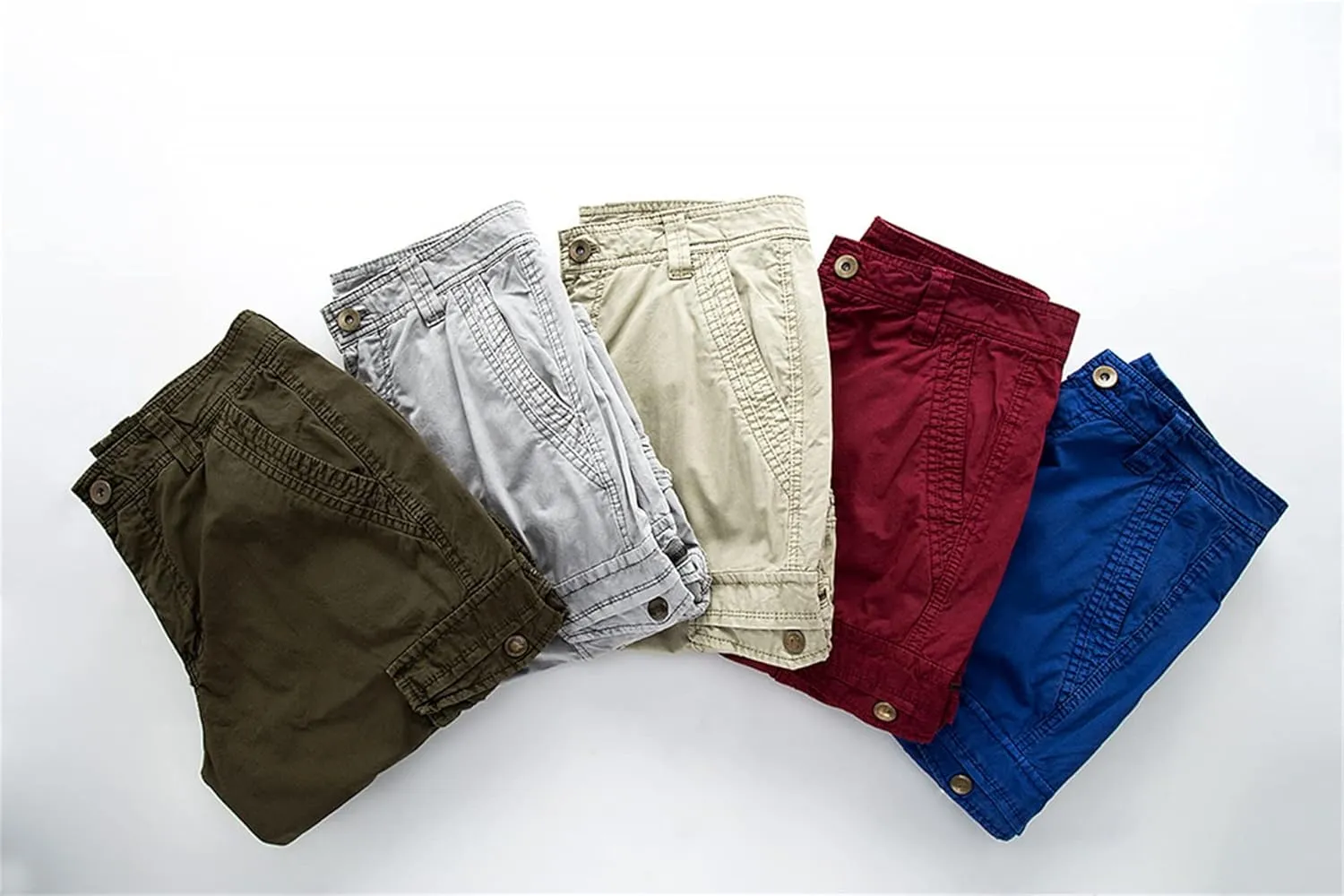 Men's Cotton Cargo Shorts Relaxed Fit Multi-Pocket Lightweight Shorts Casual Summer Outdoor Cargo Short (42,Coffee)