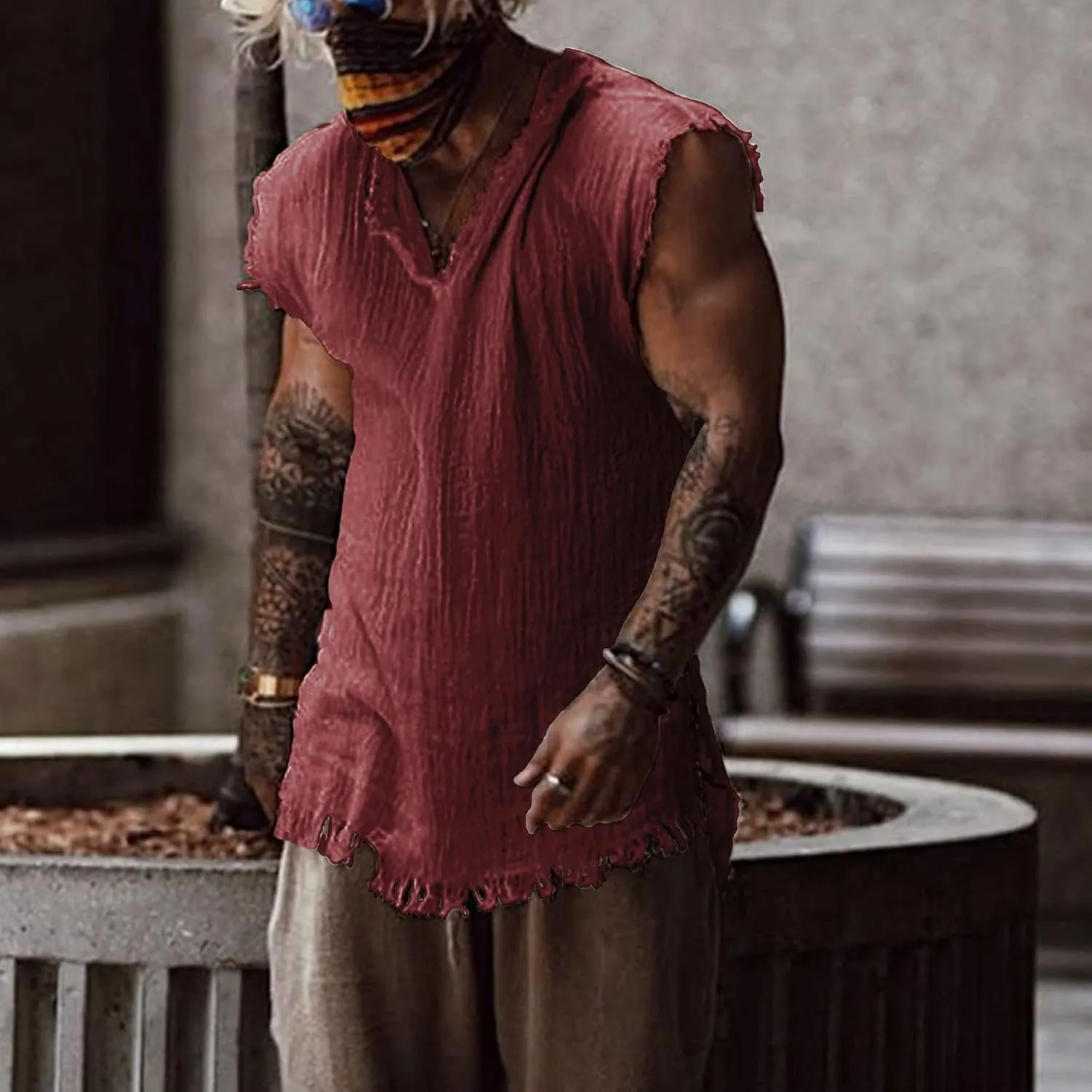 Men's Cotton Linen Tank Tops 2025 Fashion Loose Sleeveless Vest Shirts Lightweight Breathable Drying Summer Beach Top