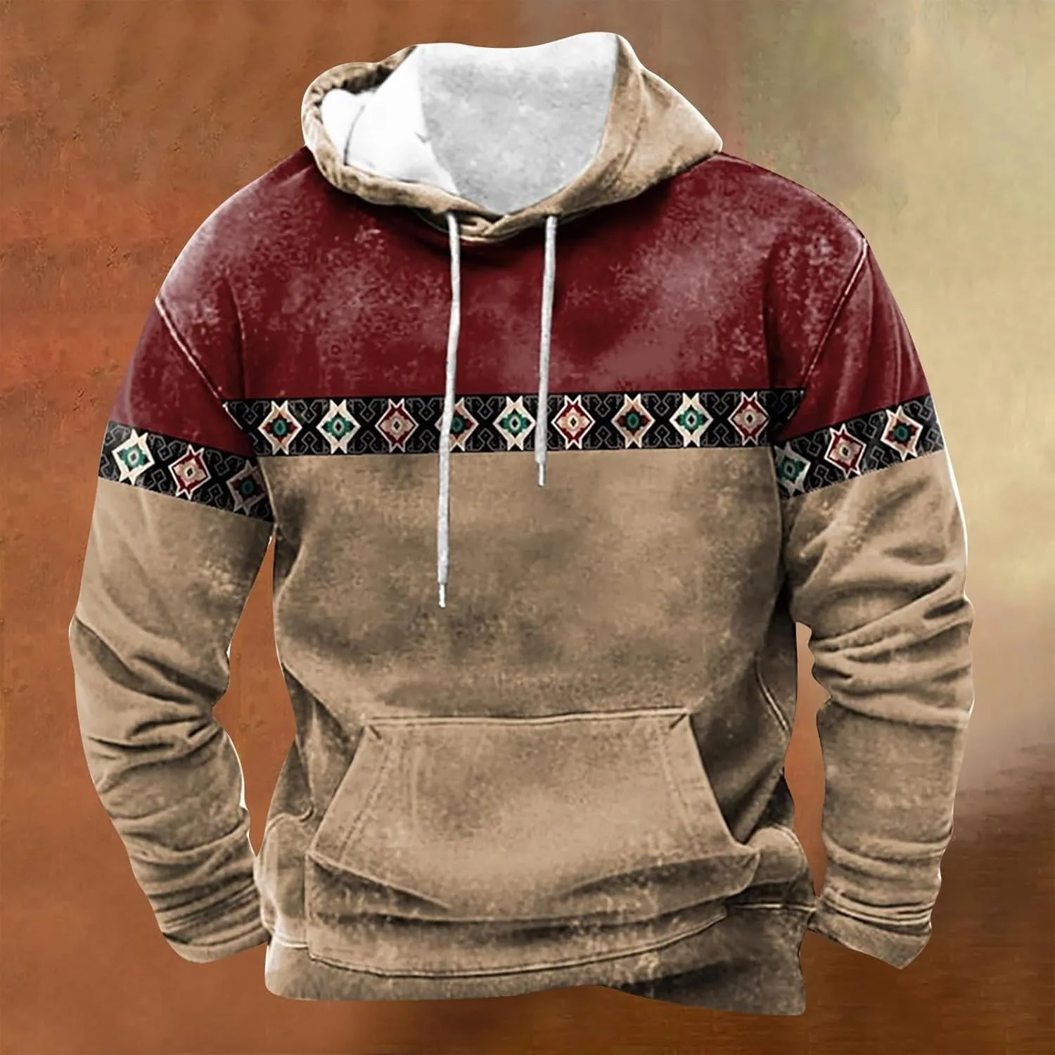 Men's Hooded Sweatshirts Long Sleeve Unisex Hooded Sweater Heart Shaped Printed Zipper With Plush Insulation Hooded