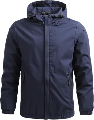 Men's Lightweight Softshell Jacket Wind and Water Resistant Jacket Hooded Military Tactical Coat for Outdoor Hiking