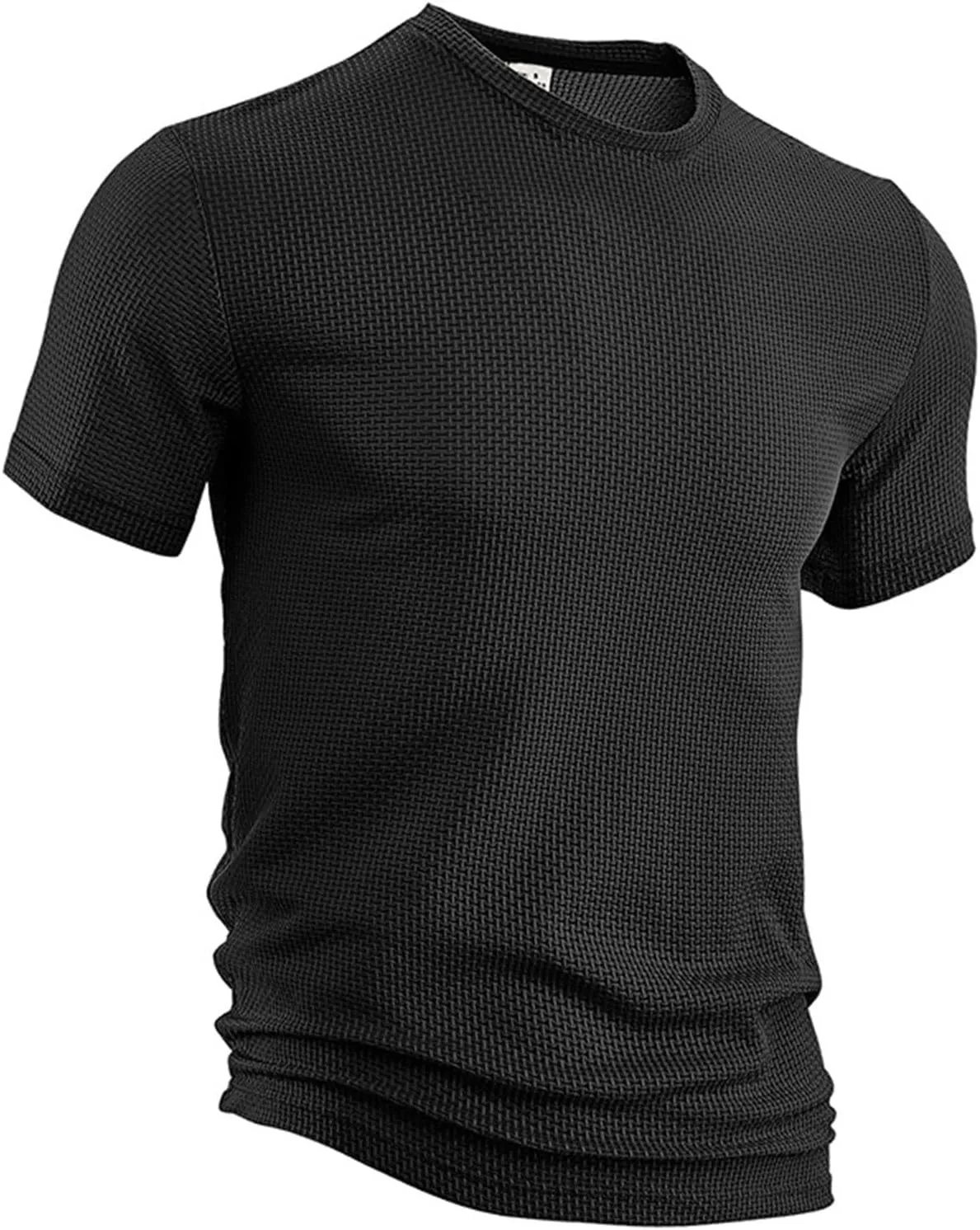 Men's Muscle T-Shirts Stretch Slim Short Sleeve Bodybuilding Gym Tees Thin Breathable Quick Dry Athletic Hipster Shirt