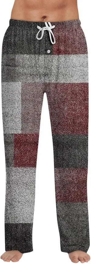 Men's Pajama Pants Tall Plaid Pajamas Pj Pants Elastic Waist Drawstring Pants 2025 Sleep Lounge Pant Pockets