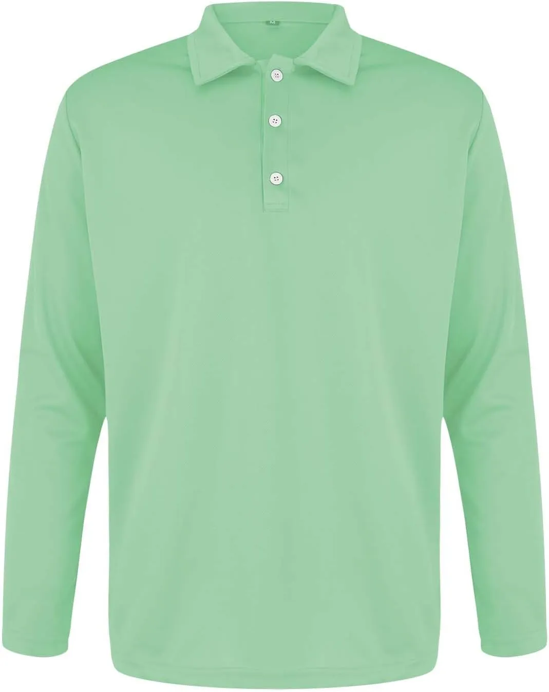 Men's Pique Polo Shirts Casual Work T-Shirts Quick Dry Long Sleeve Golf Shirt Pique Jersey Baseball Collared Tee Tops