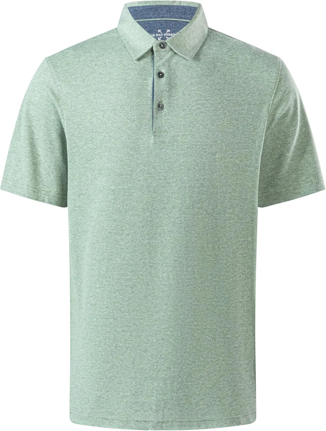 Men's Polo Shirts Short Sleeve Cotton Blend Moisture Wicking Dry Fit Performance Collared Golf Shirts for Men