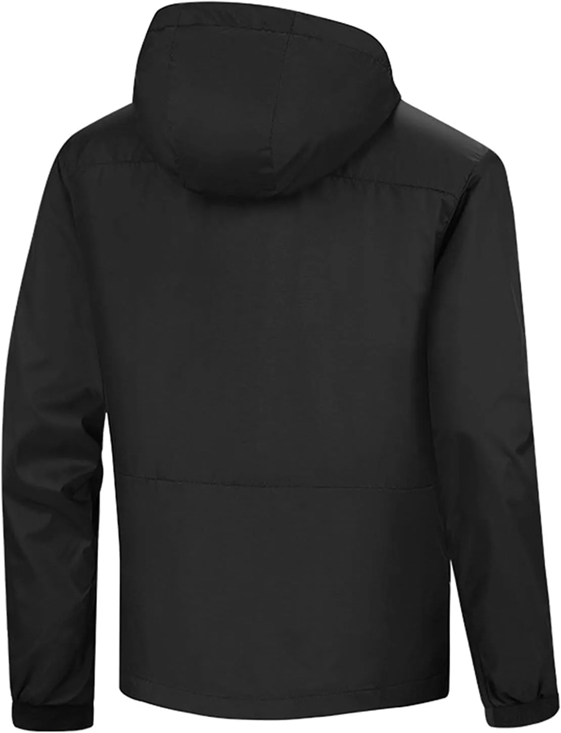 Mens Rain Jackets Waterproof with Hood Lightweight Outdoor Hiking Windbreakers Big and Tall Zip Up Hoodie with Pocket