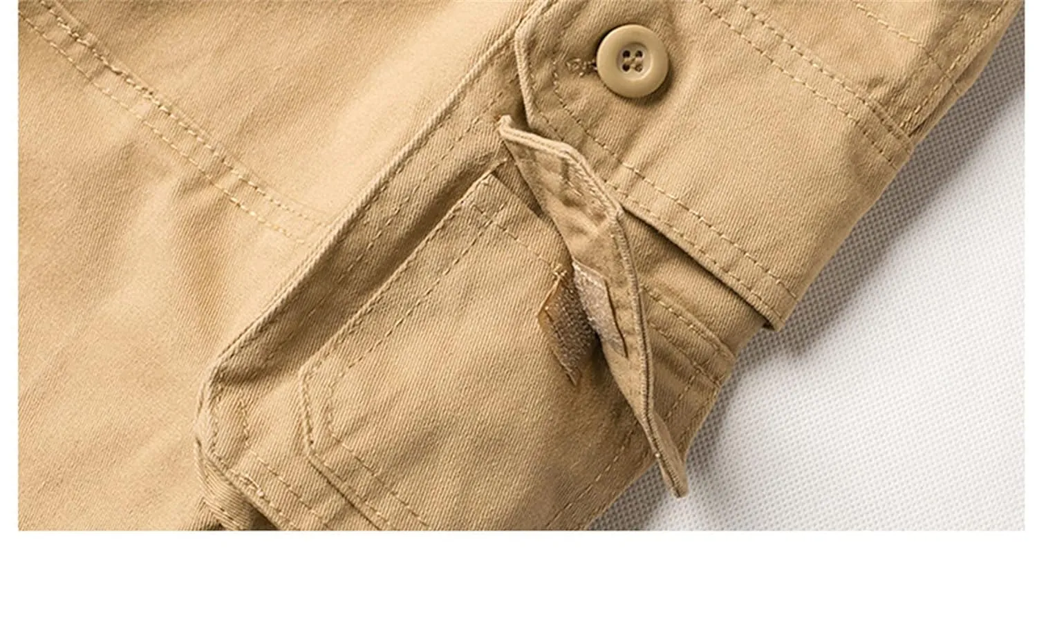 Mens Relaxed Fit Cargo Shorts Cotton Outdoor Multi-Pocket Work Casual Short Lightweight Twill Classic Short with No Belt (30,Khaki)