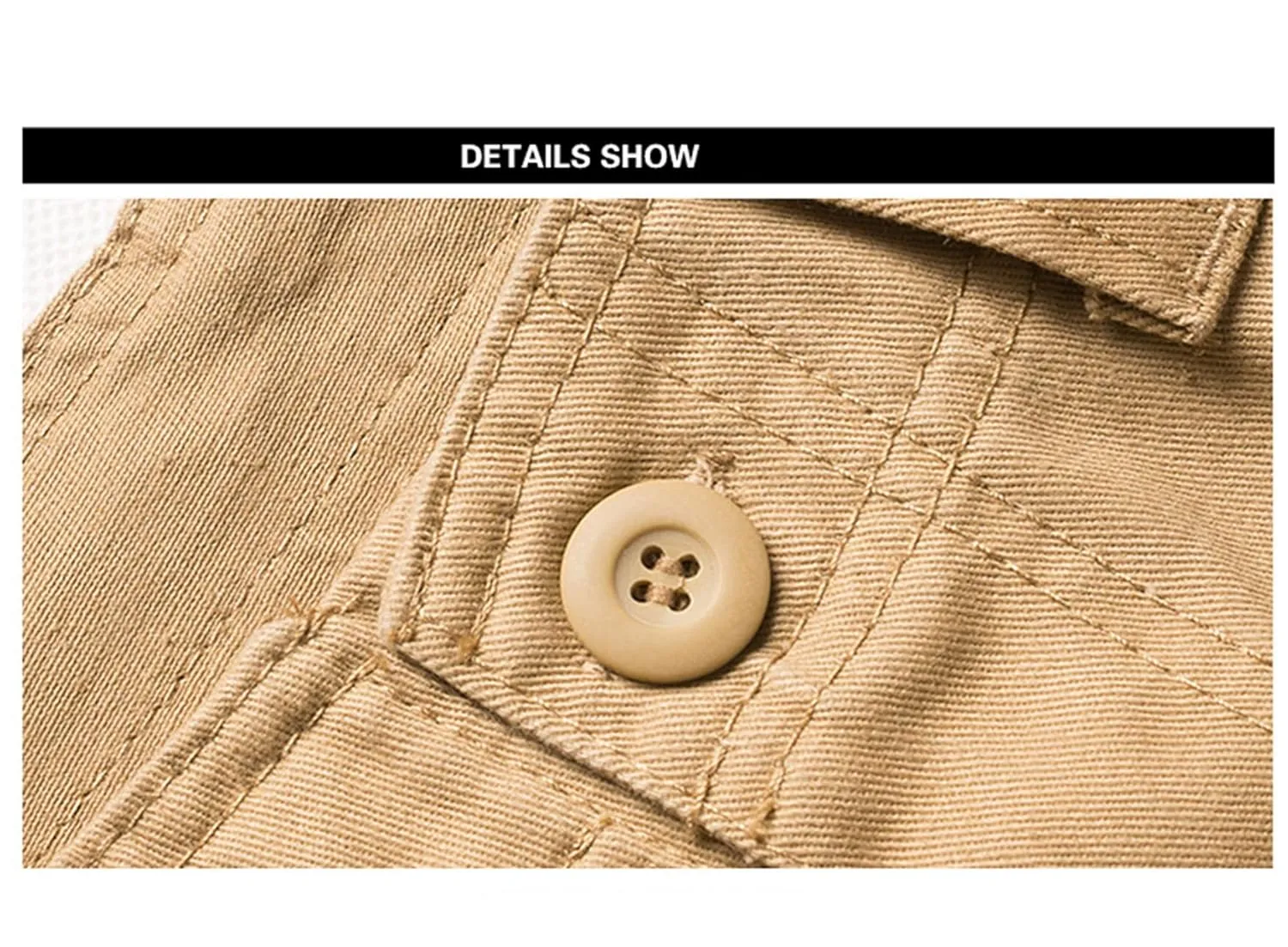 Mens Relaxed Fit Cargo Shorts Cotton Outdoor Multi-Pocket Work Casual Short Lightweight Twill Classic Short with No Belt (30,Khaki)