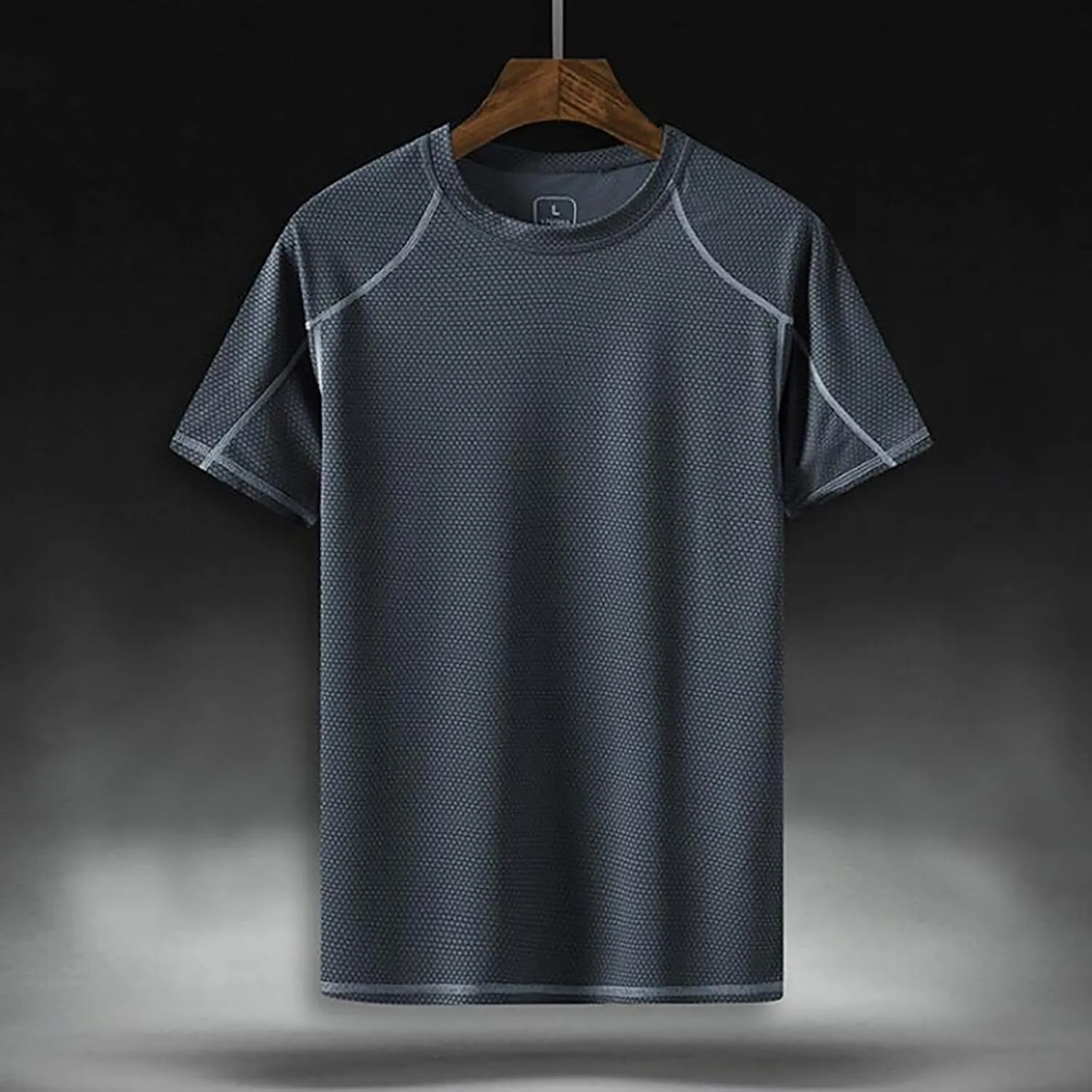 Men's Running Workout Shirts Short Sleeve Quick Dry Athletic T-Shirts Gym Sport Fitness Training Sweat Shirt Moisture