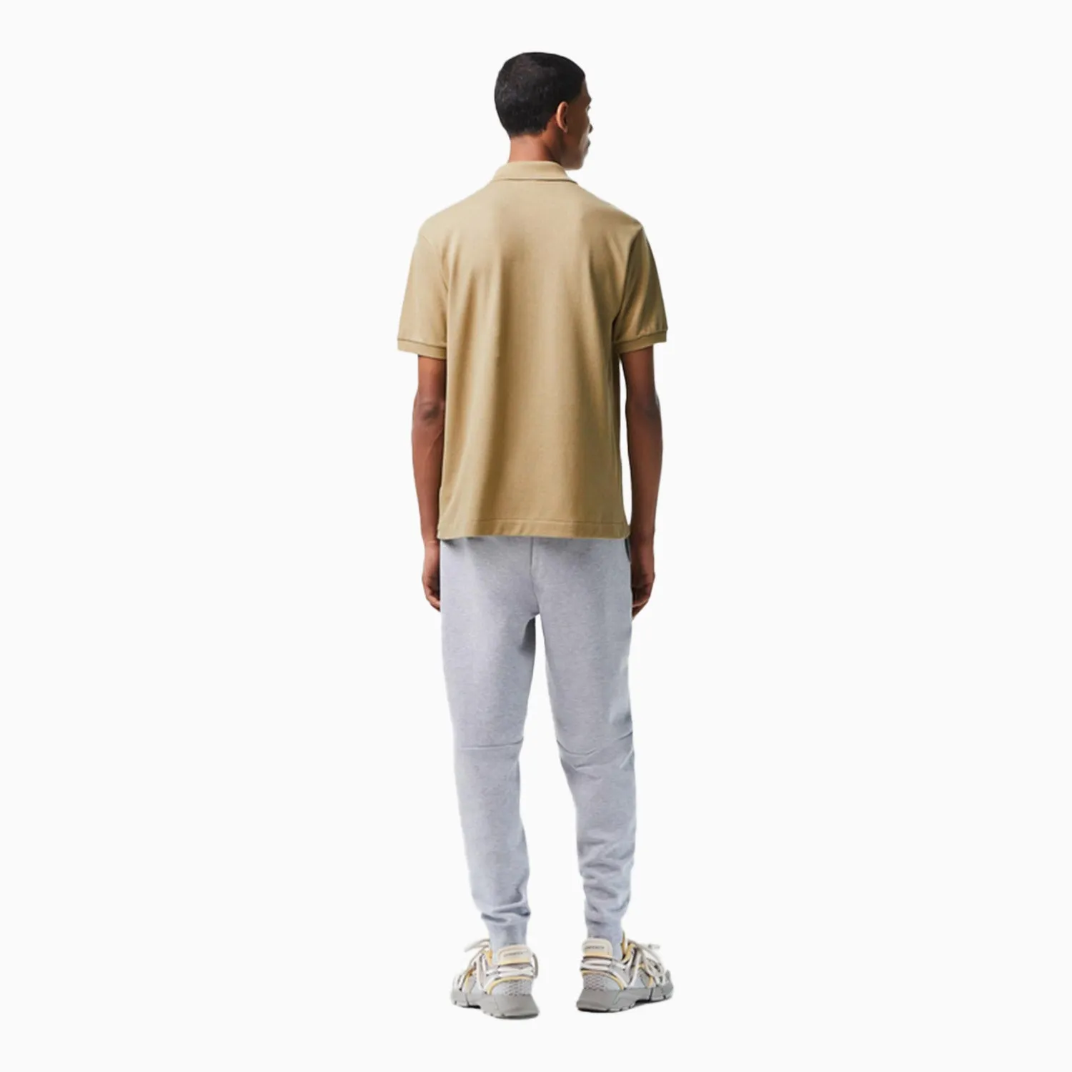 Men's Short Sleeved Ribbed Collar Polo Shirt
