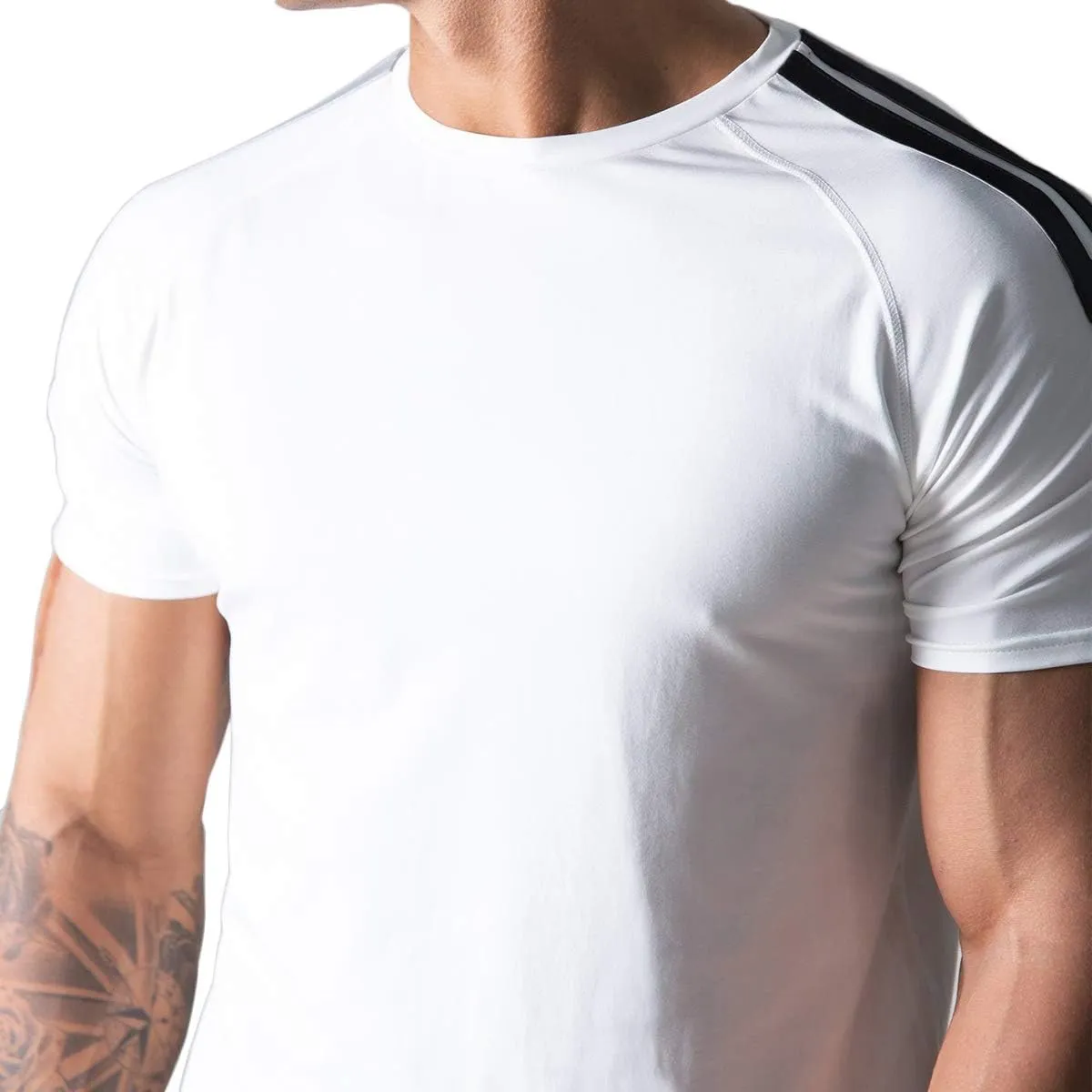 Mens Slim Fit Short Sleeve Workout T-Shirts Casual Gym Tops Hipster Athletic T-Shirts Jogging Shirts for Men T40