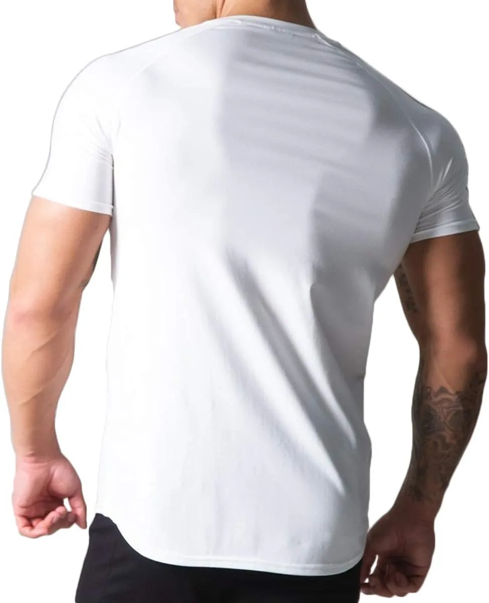 Mens Slim Fit Short Sleeve Workout T-Shirts Casual Gym Tops Hipster Athletic T-Shirts Jogging Shirts for Men T40