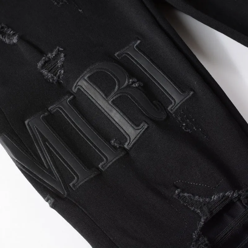 Men's Slim Fit Skinny Hole & Patch Jeans