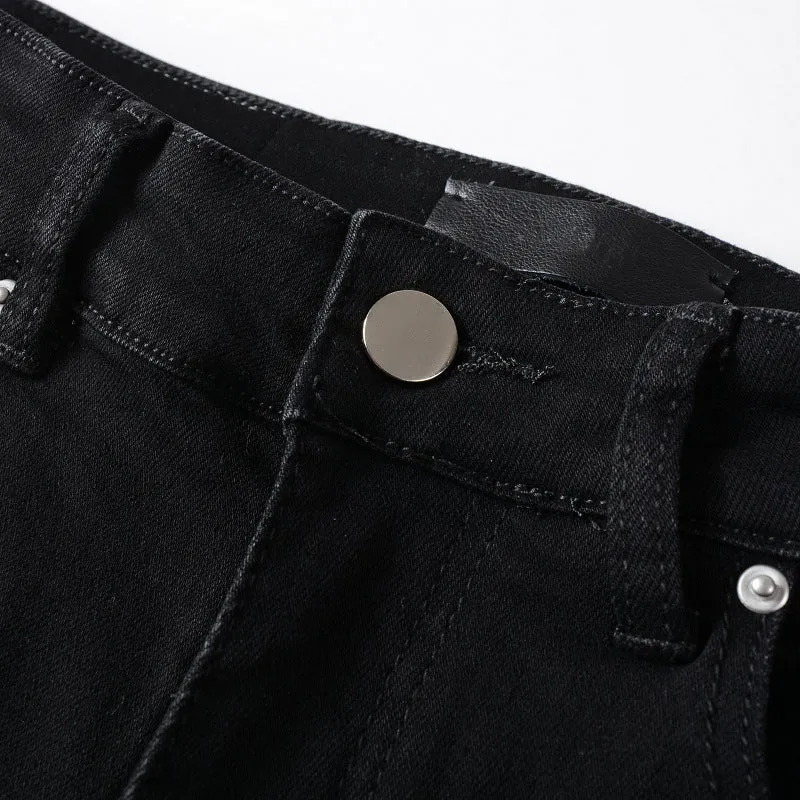 Men's Slim Fit Skinny Hole & Patch Jeans