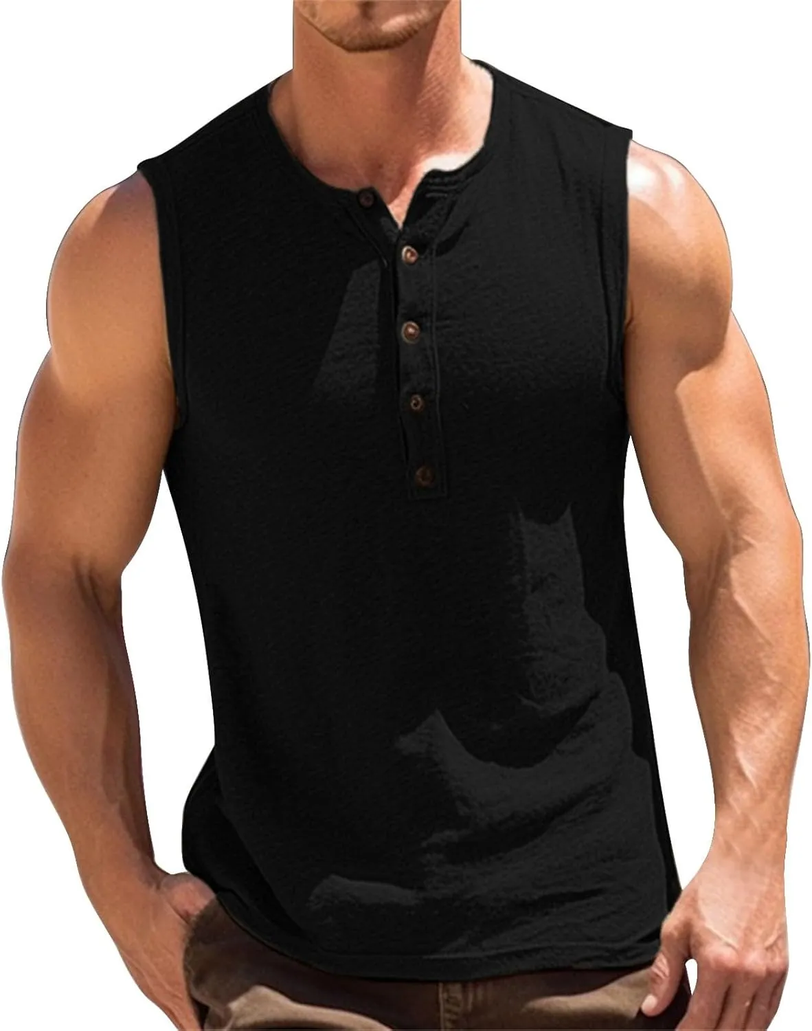 Men's Workout Tank Tops Athletic Bodybuilding Workout Muscle Cut Off Shirt Moisture Wicking Summer Sleeveless Shirts