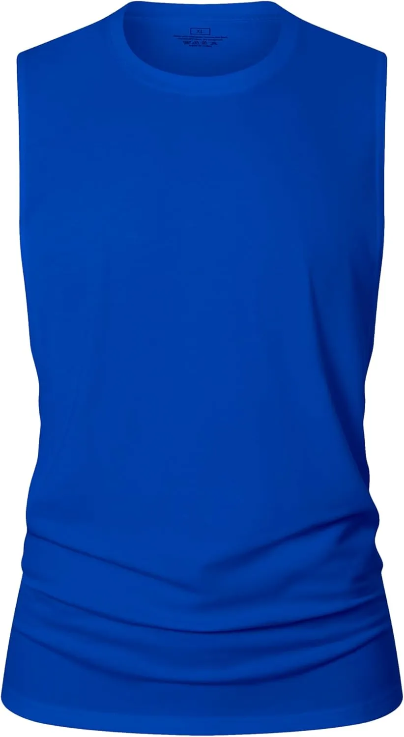 Men's Workout Tank Tops Cotton Gym Muscle Sleeveless T-Shirts Bodybuilding Fitness Athletic Tank Tops