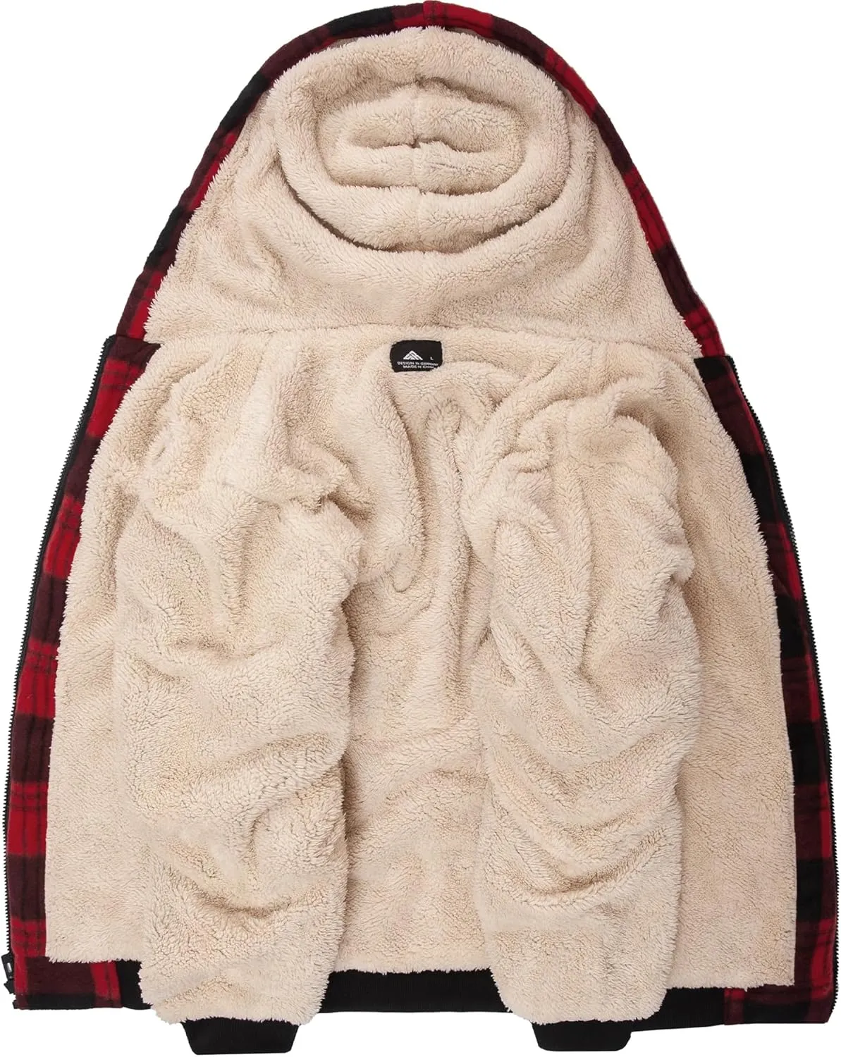 Mens Zip Up Hoodies Fleece Sherpa Lined Sweatshirt Winter Warm Jacket