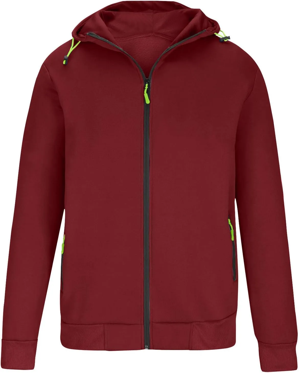 Men's Zipper Hooded Sweatshirt Jacket Long Sleeve Workout Jogger Coat Solid Lightweight Hoodies Outdoor Casual Jacket