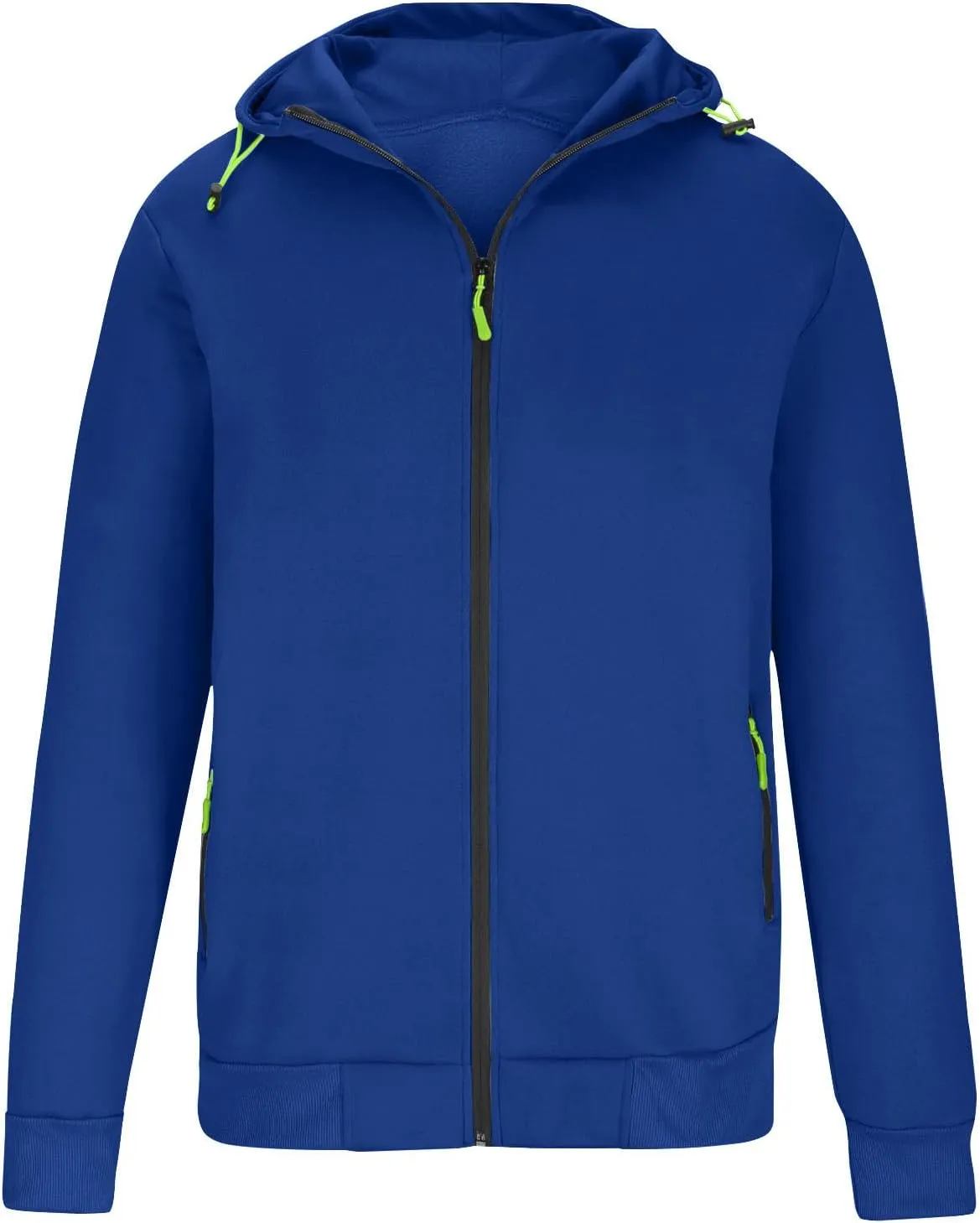 Men's Zipper Hooded Sweatshirt Jacket Long Sleeve Workout Jogger Coat Solid Lightweight Hoodies Outdoor Casual Jacket
