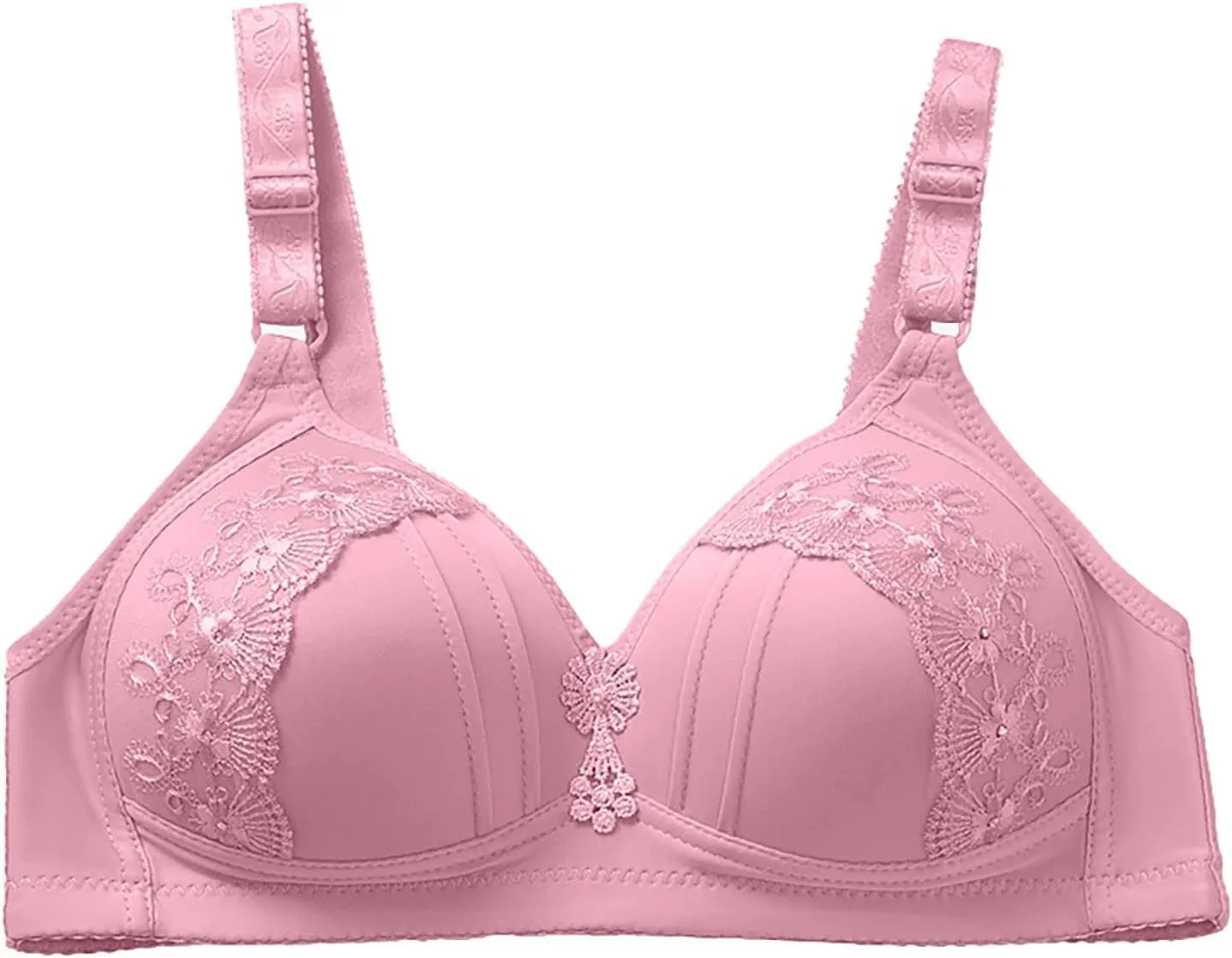 Minimizer Bras for Women Full Coverage Wireless Bras Push Up Sleep Everyday Bralette Lifting Lace Bra for Heavy Breast