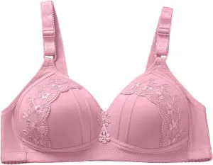 Minimizer Bras for Women Full Coverage Wireless Bras Push Up Sleep Everyday Bralette Lifting Lace Bra for Heavy Breast